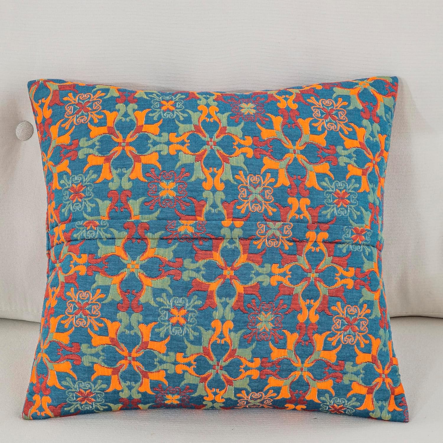 100% Cotton Jacquard Decorative Pillow Covers, 18x18 Inch Soft Boho Pillow Covers,Set of 2, for Living Room Sofa Bed Couch (Boho)