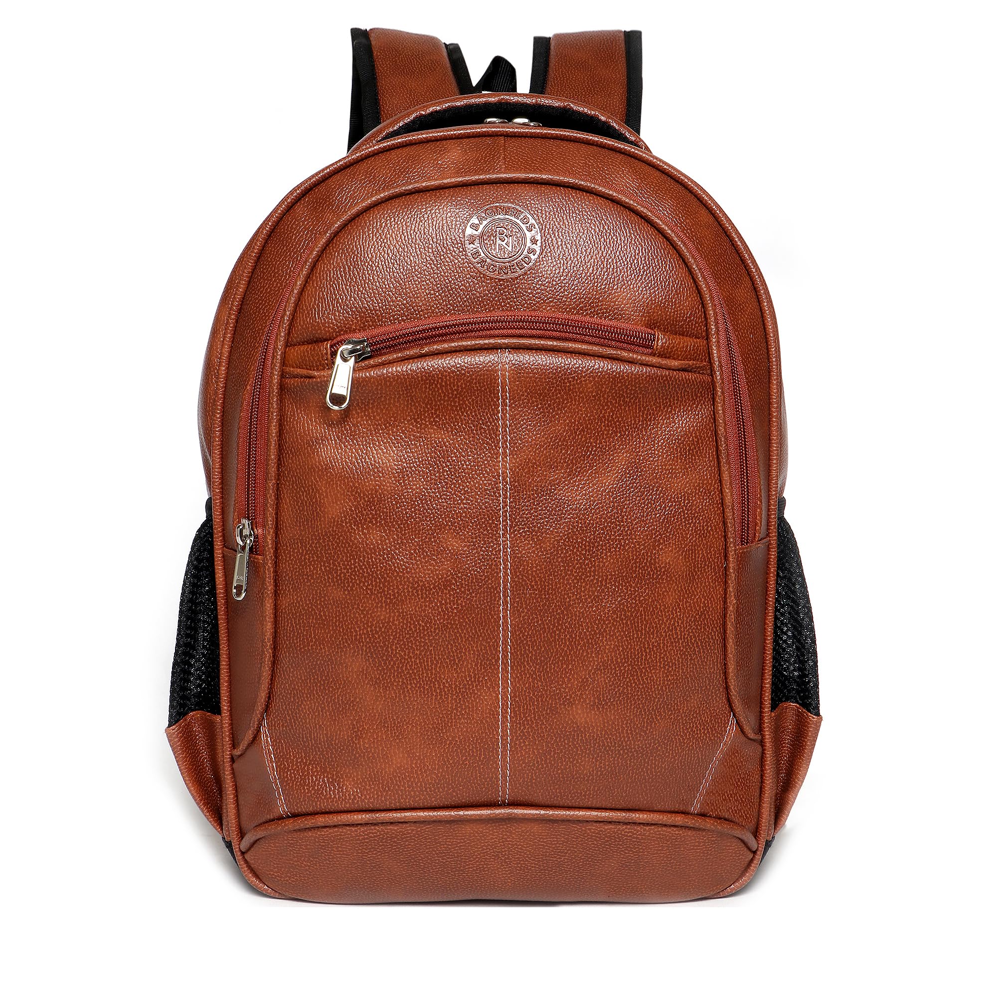 20 Litres Leather School/College & Travel Laptop Backpack For Unisex - Tan-image-13