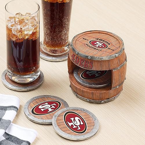 Miniatura 2 de FOCO NFL - Juego de 5 posavasos unisex para adultos con logotipo del equipo de la NFL, para bebidas
