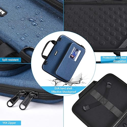 Miniatura 5 de Funda para laptop de 11 a 11.6 pulgadas, bolsa para Chromebook con bolsa y hombro, color azul