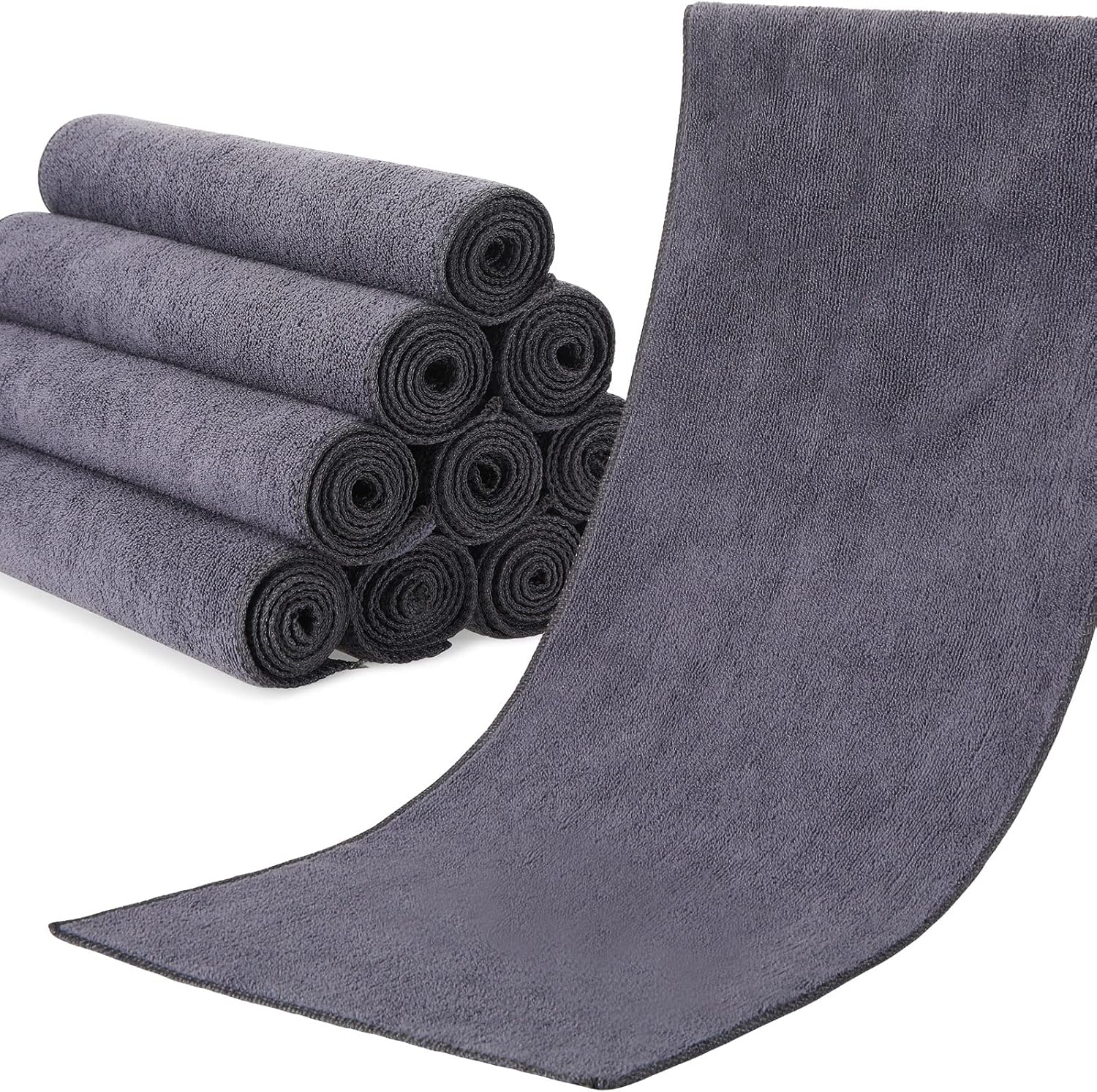 12 Pcs Microfiber Gym Towels, Fitness Exercise Towels, Workout Towels for Sweat