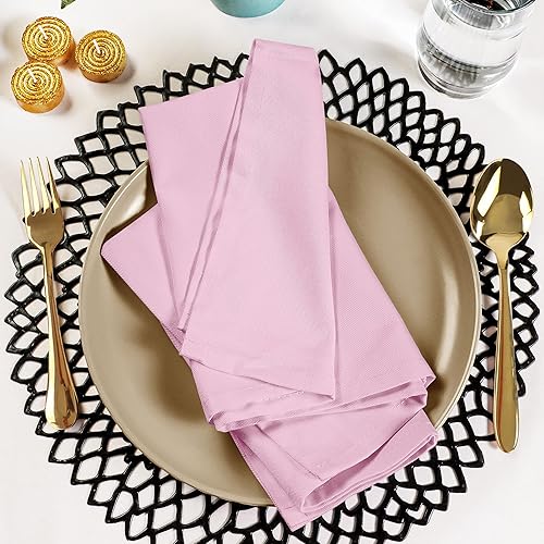 Vista 64 de Utopia Kitchen - Servilletas de tela color gris acero, 12 unidades, 18 x 18 pulgadas, mezcla de algodón, lavables y reutilizables, para hotel