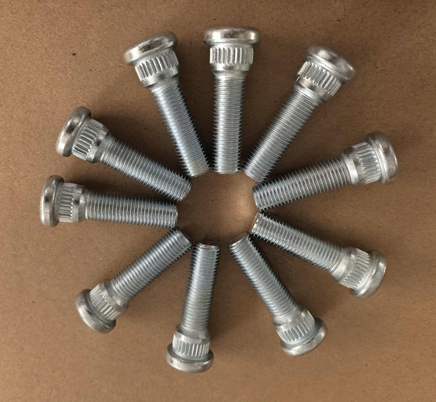10PCS 7/16"-20 Thread Serrated Wheel Stud Bolts 610-114 0.58 in. Knurl 1.7 in UHL Length Replacement for 1964-1972 Pontiac GTO Lemans Tempest Firebird Grand Prix Front