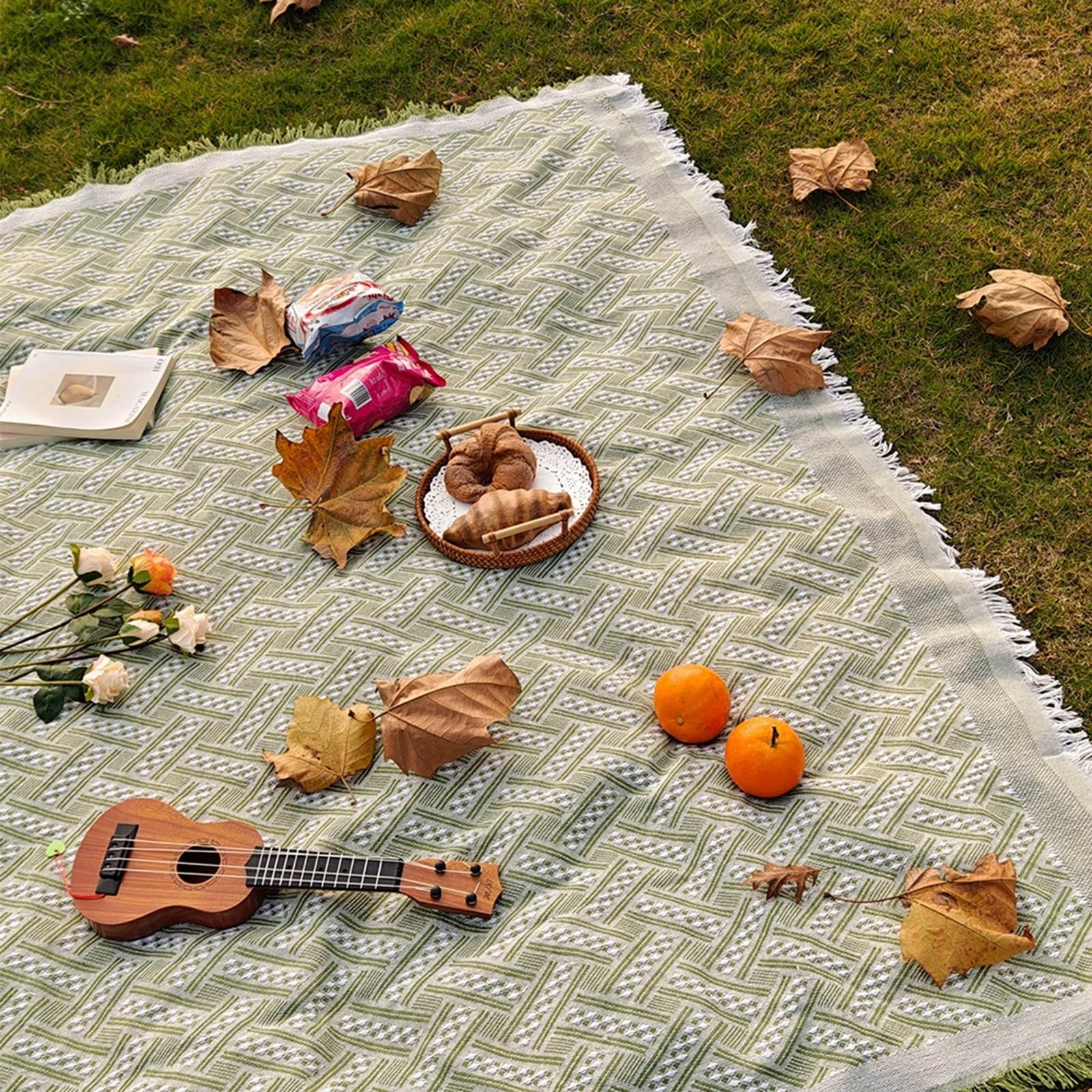 Couverture De Pique-Nique Lavable, Couverture De Plage En Coton Extra Large