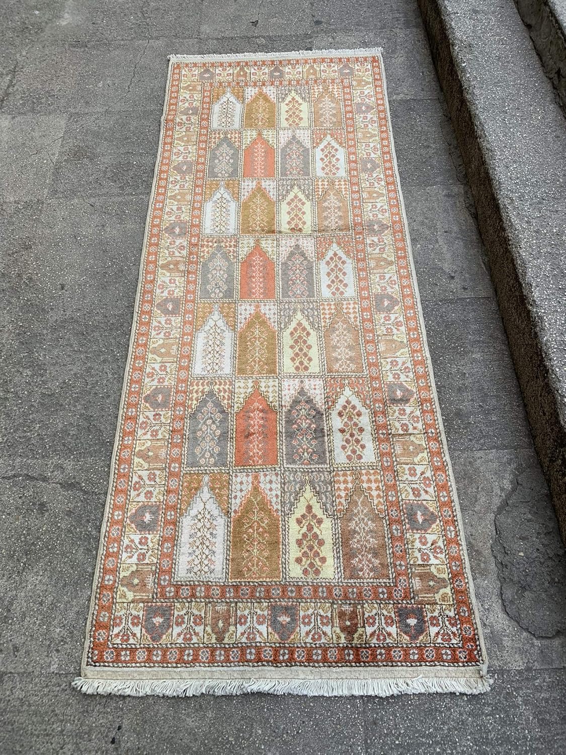 Amazon.com: 2.8x7.3 Feet Silk On Cotton Handicraft Rug Ethnic And ...