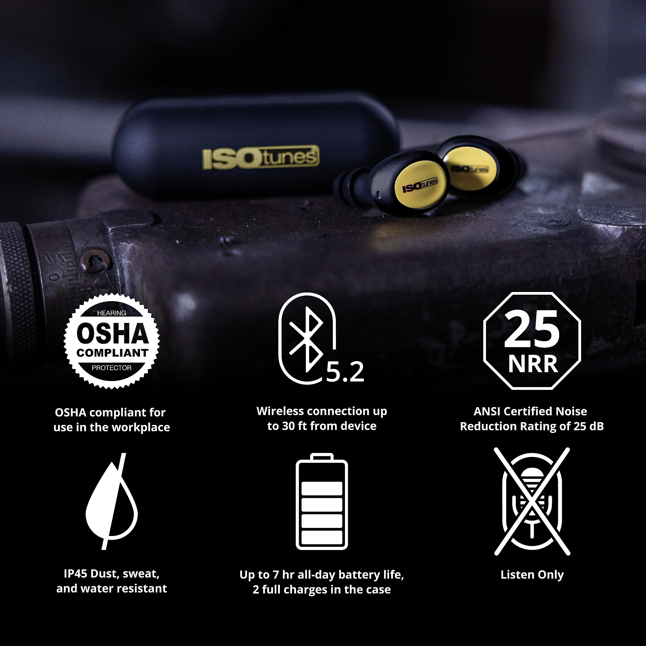 Amazon.com: ISOtunes Free 2.0 Listen Only: True Wireless Bluetooth