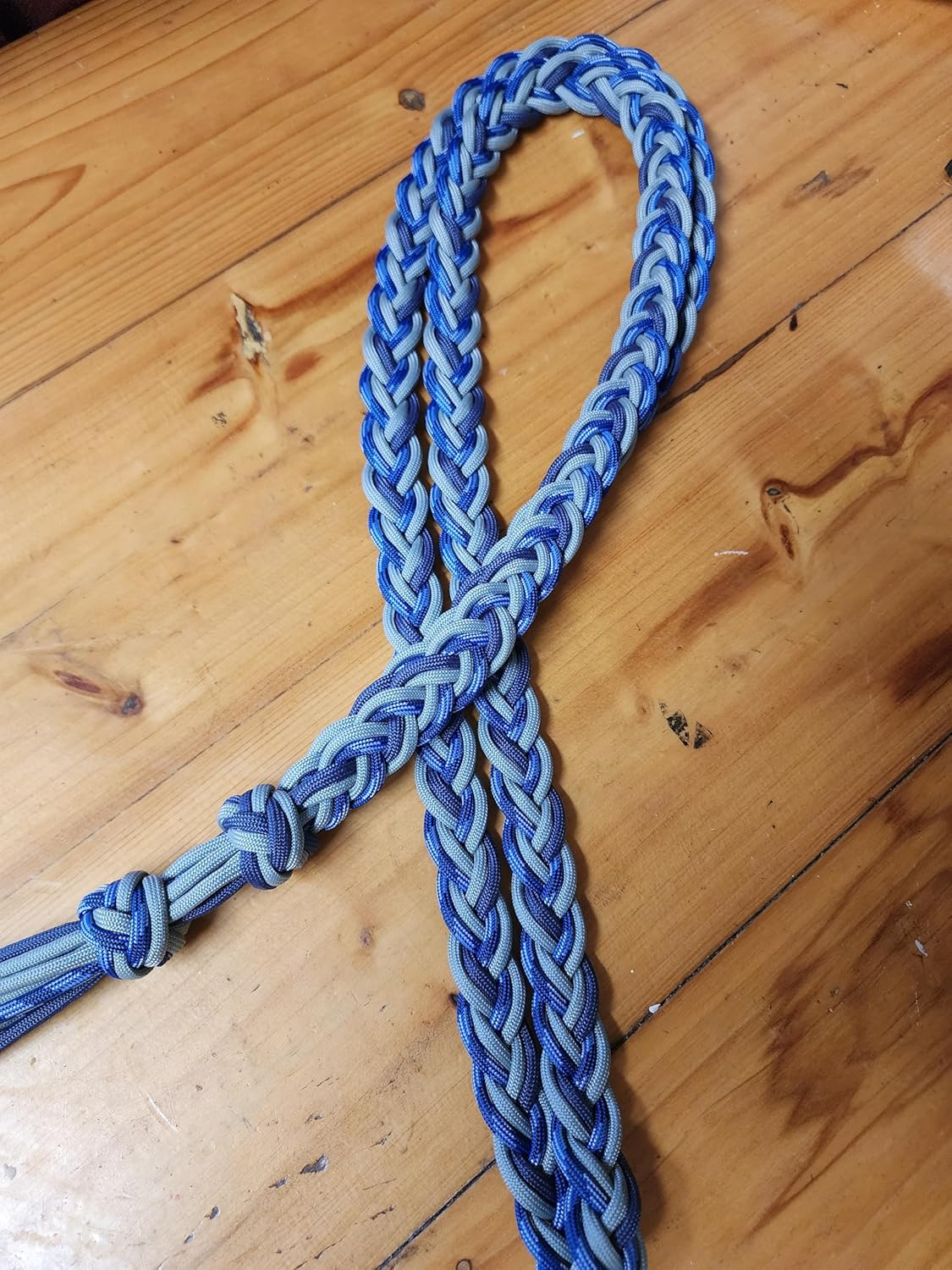 Bridleless Neck Rope Blue/Grey Liberty Horse Tack Handmade Braided Blue/Grey