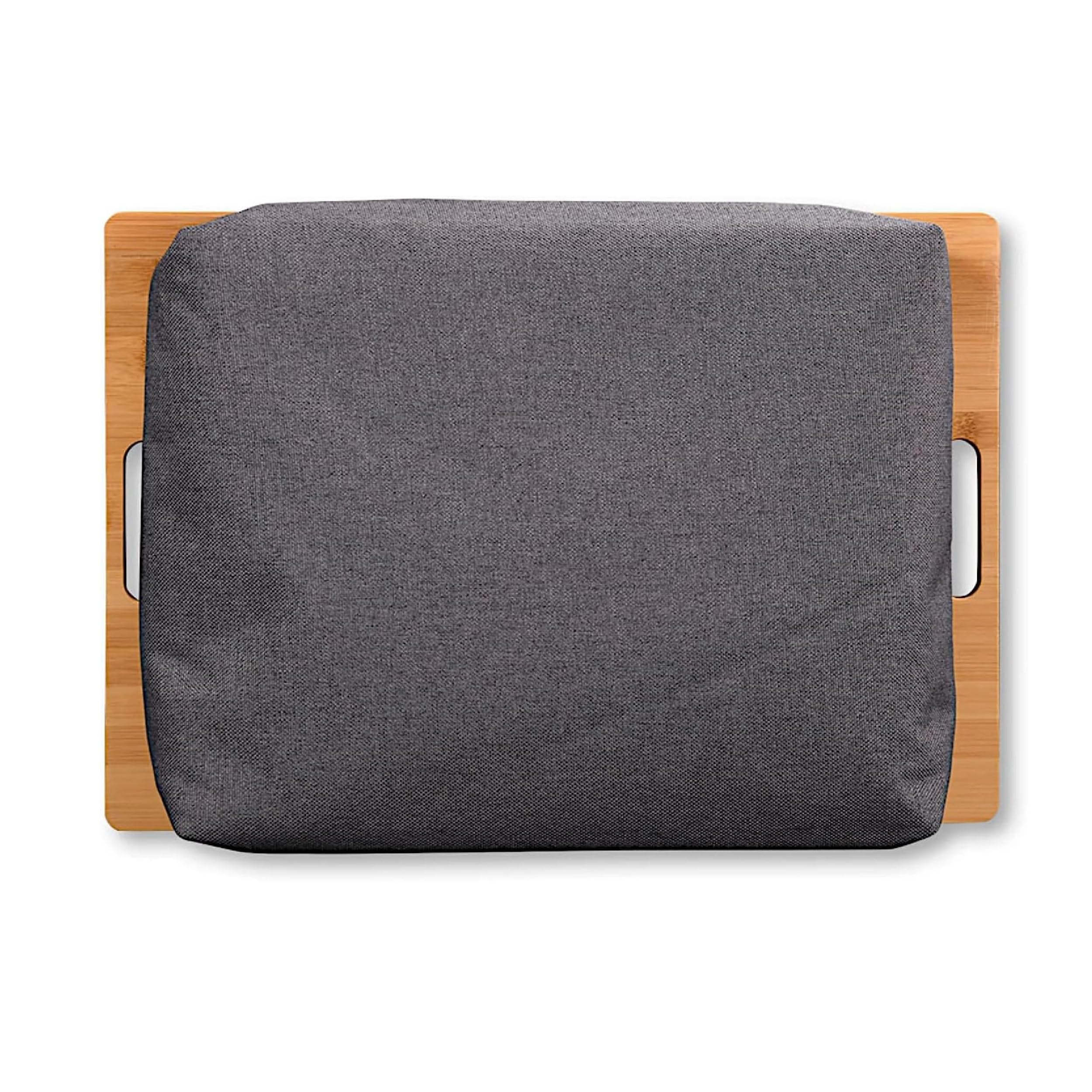 Neustanlo | Knietablett aus Holz | mit Griffen | gepolstert für hohe Stabilität | Bambus Textil | Maße: 45 x 31 cm/Höhe: 8 cm | ideal zum Essen, Lesen oder Arbeiten