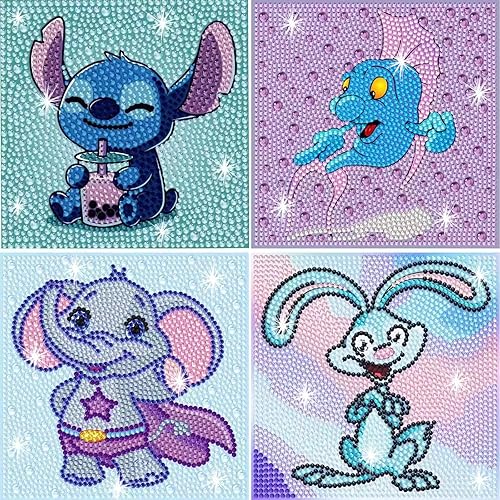 Junrife Kits de manualidades de diamantes 5D para niños, kits de pintura por números, calcomanías de mosaico  El mejor regalo para niñas mayores de
