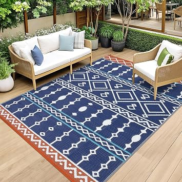 Acekool Camping Rug 9x12ft, Large Waterproof Outdoor Floor Mat and Area Rug