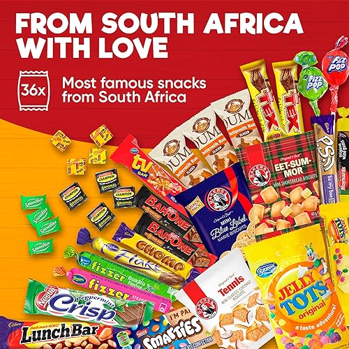 Miniatura 3 de Caja de comida sudafricana para aperitivos, dulces africanos, los mejores productos sudafricanos con chips Ouma Rusks Simba Chips Paquete de cuidado