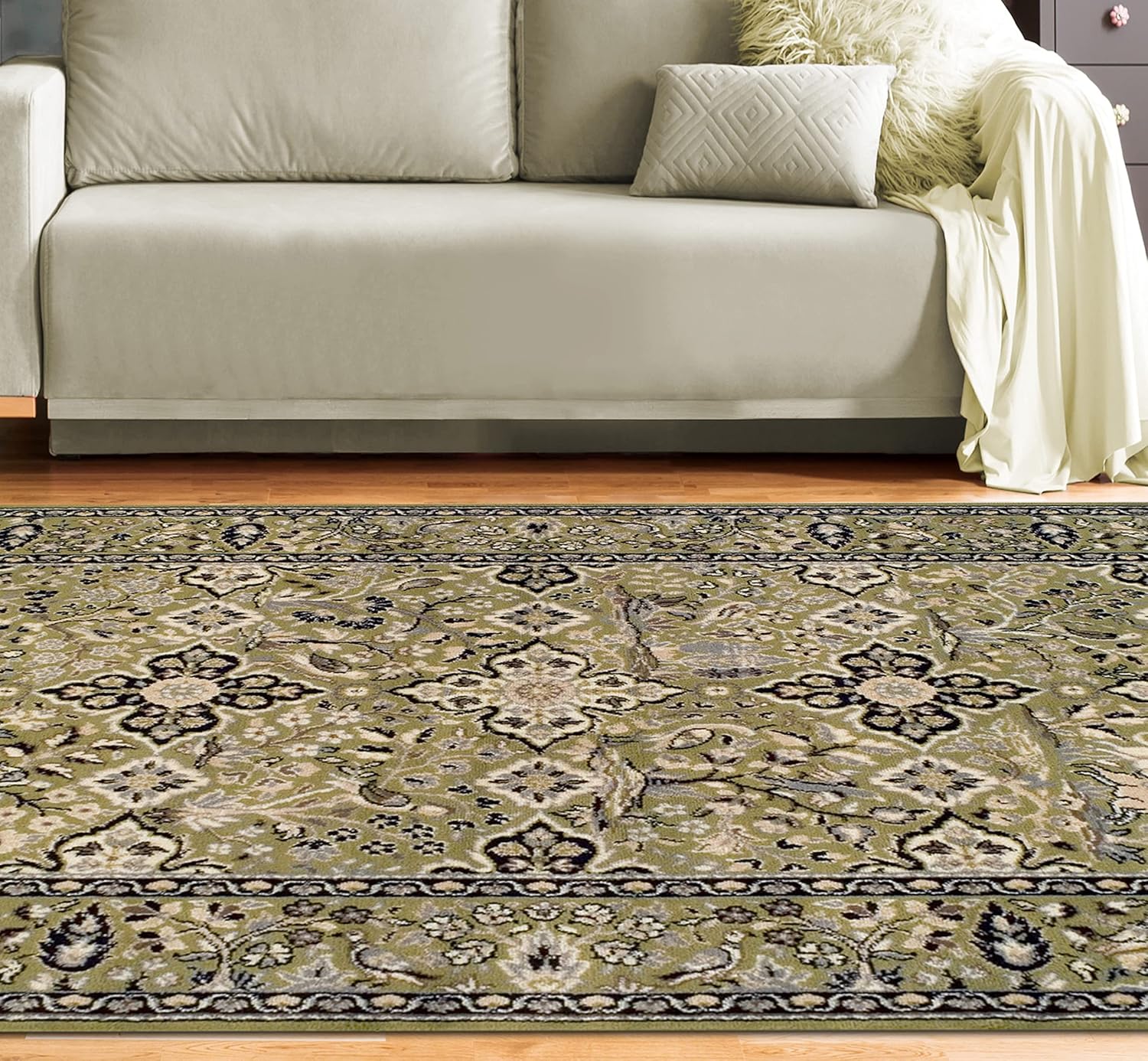 Superior Radcliffe Collection Area Rug, 8mm Pile Height with Jute Backing, Traditional European Tapestry Design, Fashionable and Affordable Woven Rugs - 4' x 6' Rug