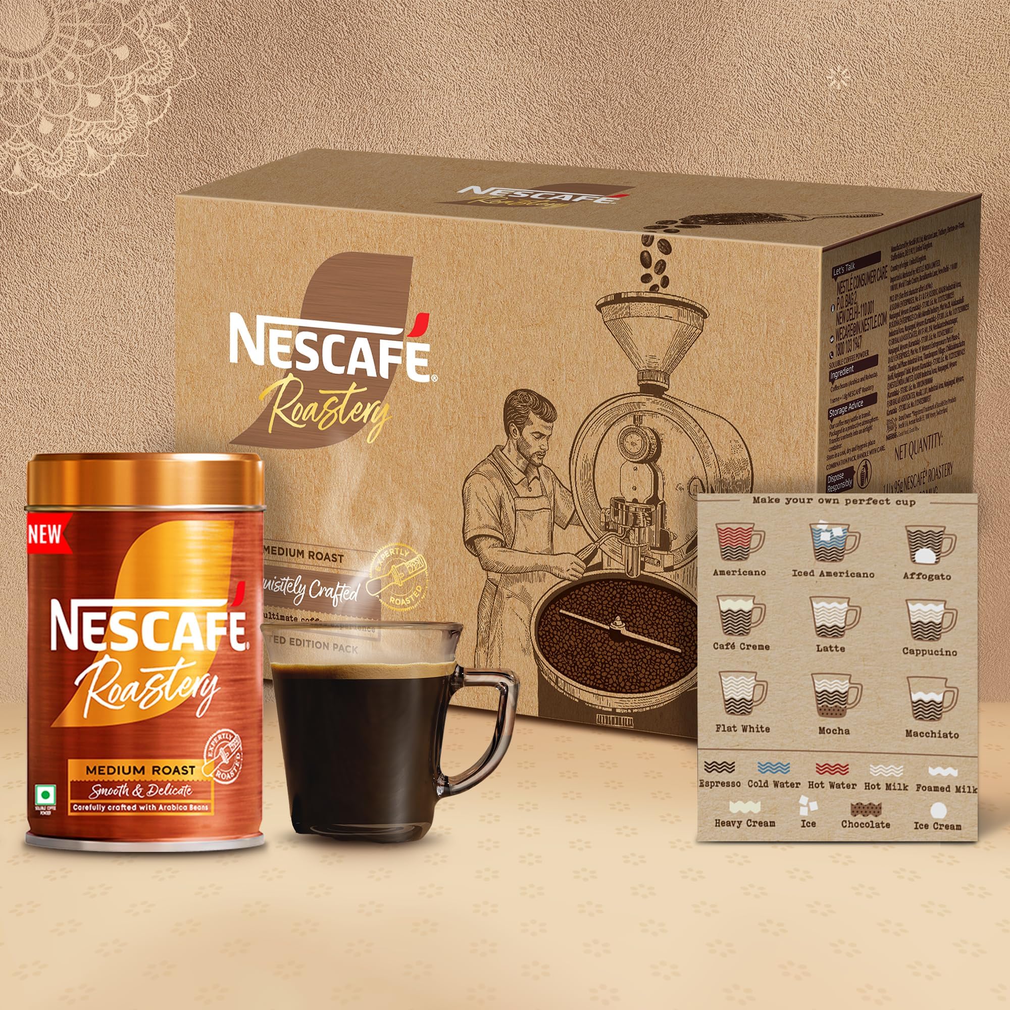Roastery Limited Edition Gift Pack, for Coffee Lovers, Expertly Crafted for Exquisite Aroma, 95 g (Free Mug) box