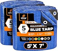 Vista 99 de Xpose Safety - Lona de polietileno ligera azul – Funda protectora multiusos, paño de goteo – duradero, impermeable, resistente a la intemperie