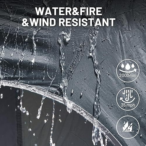 Miniatura 7 de TIMBER RIDGE 5-9 Person SUV Tent with Screen Porch and Awning for Family Camping, Weather Resistant and Portable Van or Car Tent, Includes Rainfly