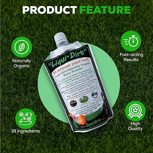 Miniatura 7 de Liqui-Dirt Nano Powder - Alimento orgánico completo para plantas - 18 súper alimentos equilibrados mezcla de vitaminas minerales, microhongos y