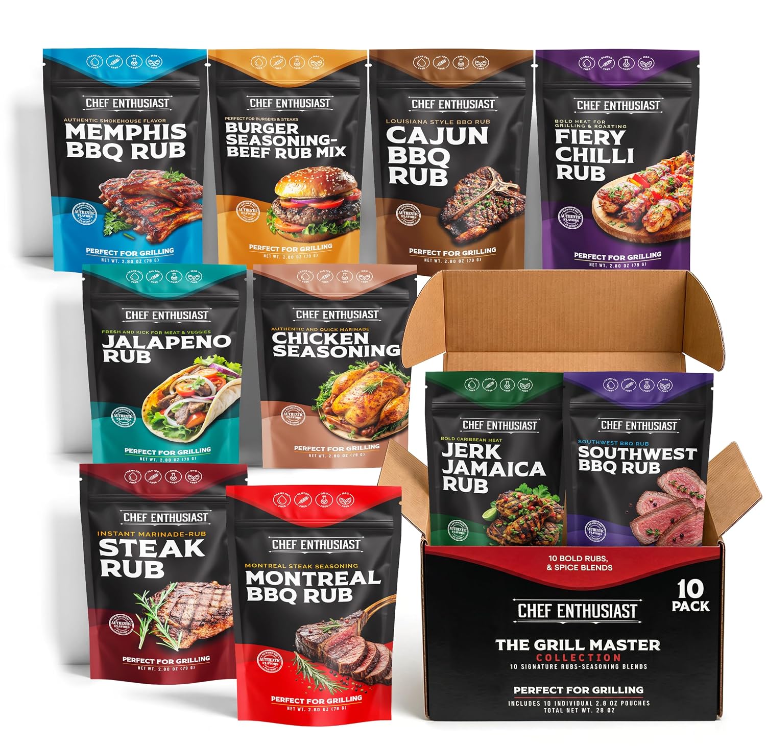 BBQ rubs and seasonings variety gift set