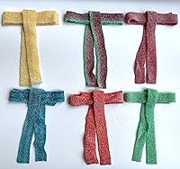 Vista 2 de SweetGlob Cinturones de goma agria caramelo (1 libra, azul de bayas agrias, arándanos)