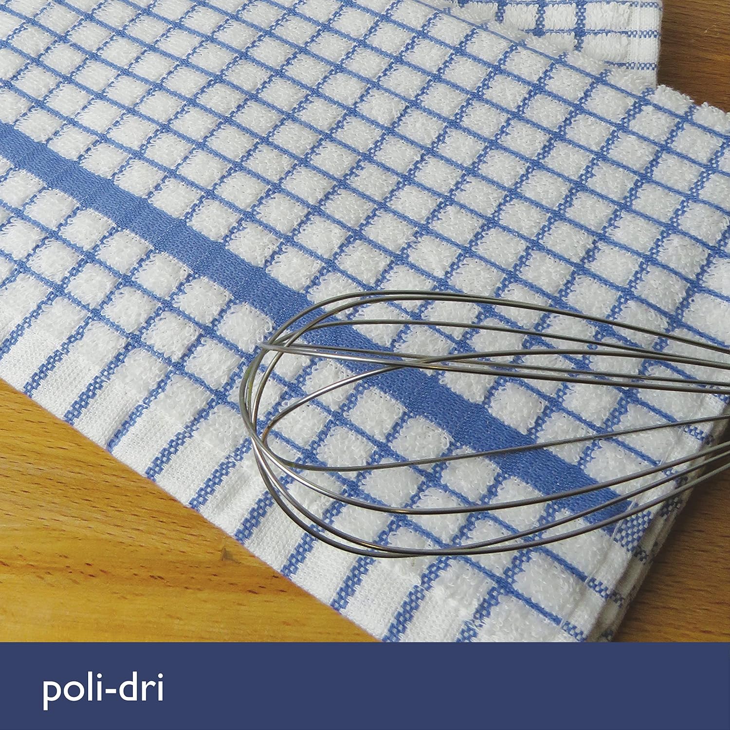Samuel Lamont Poli-dri Towel White with Cornflower Blue