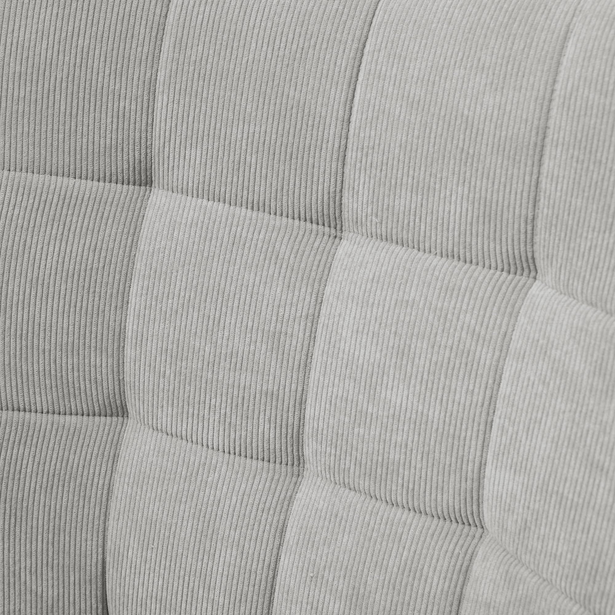 HOMCOM Ohrensessel mit Hocker Sessel Loungesessel mit Cord-Optik, Modern Relaxsessel, Armlehnensessel Lesesessel für Wohnzimmer, Schlafzimmer, Grau