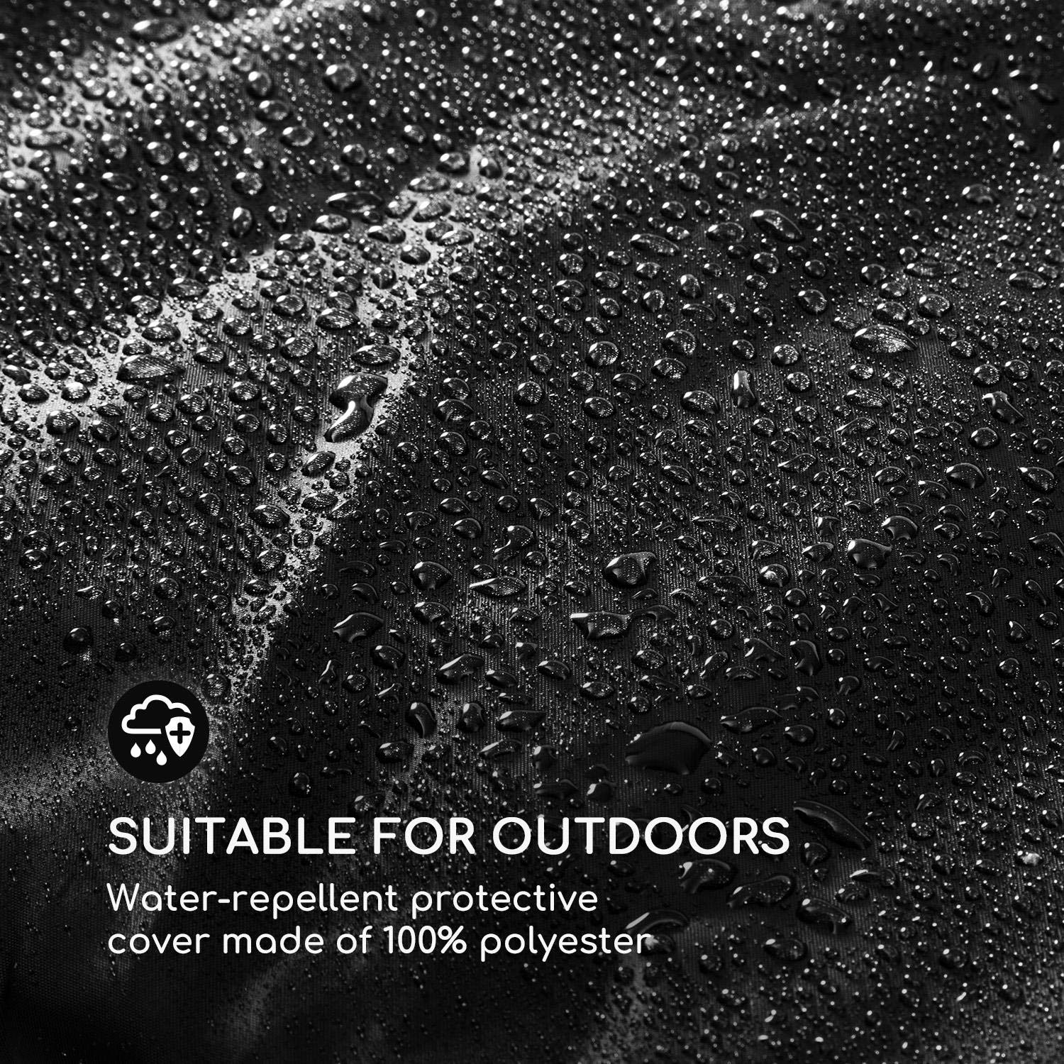 blumfeldt Theia Raincover Pokrowiec Osłona przeciwdeszczowa - Materiał: 100% poliester, Ochrona całoroczna: wodoodporny, ochrona UV, przed śniegiem i mrozem, zmywalny, Akcesorium, czarny
