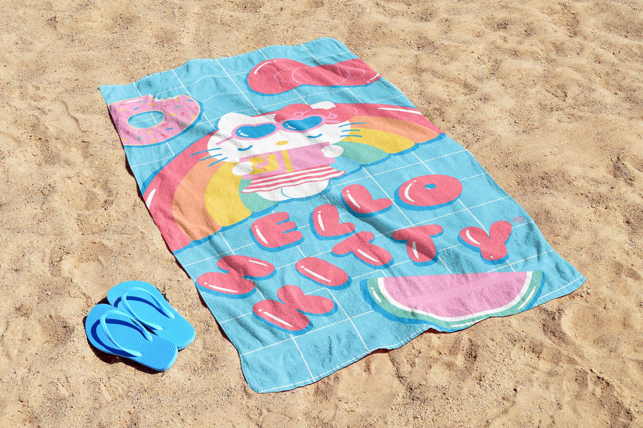 Amazon.com: Jay Franco Hello Kitty Rainbow Bath Pool Beach