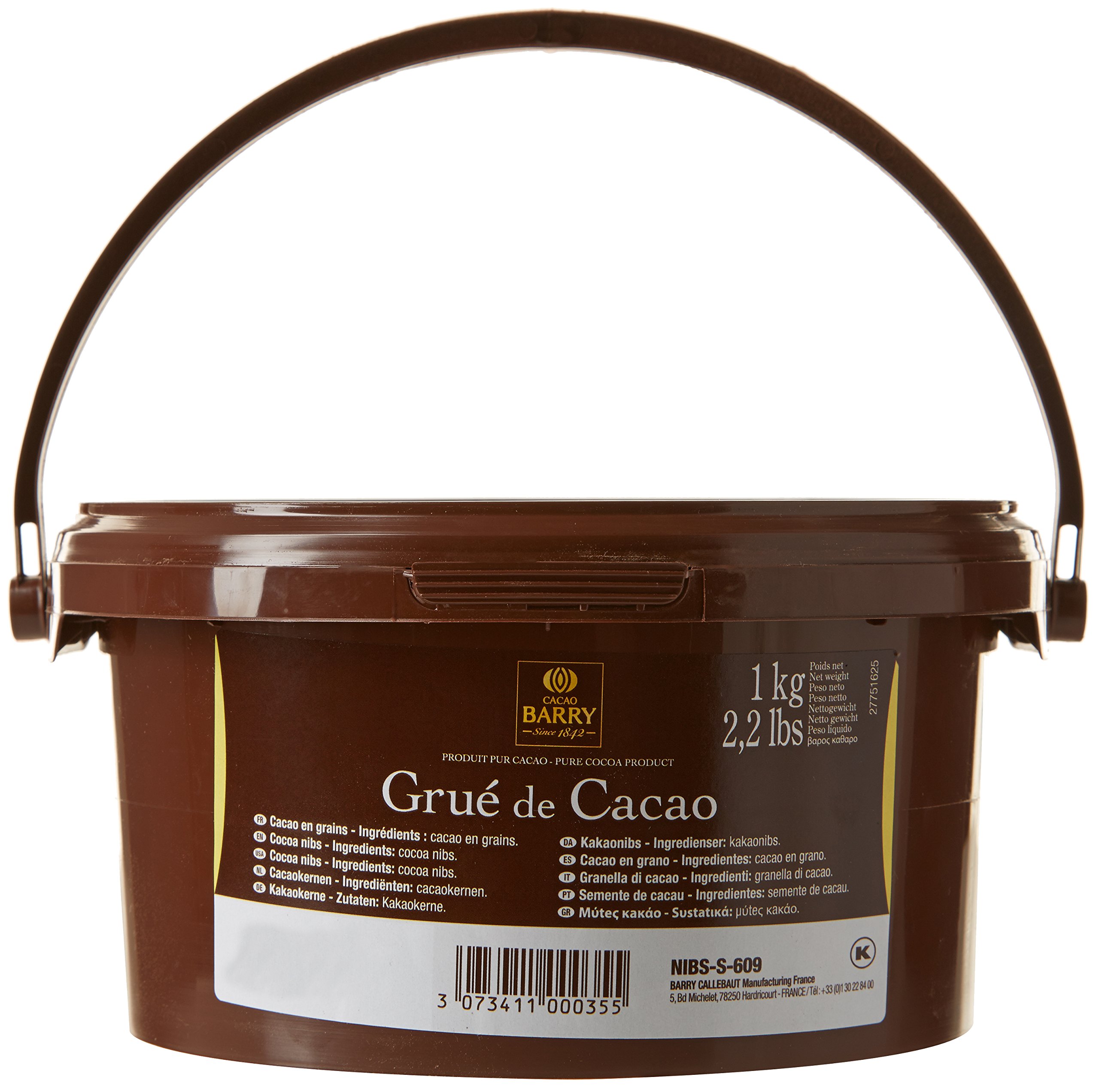 CACAO BARRY Grue/Eclats de 100% Cacao Torréfiés 1 kg