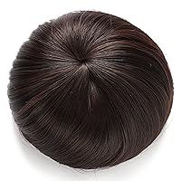 Vista 10 de Onedor Extensión de Cabello de Fibra Sintética con Moño Donut Chignon Peluca (613# - Rubio Claro Pre Decolorado)