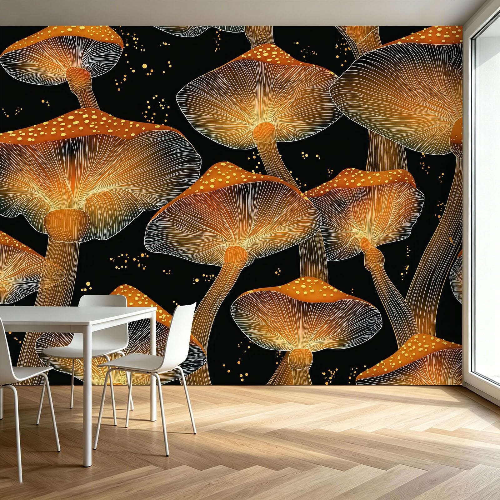 Tapeta 3D, gwiaździste niebo, zarodniki, 250 x 175 cm, mural ścienny, do fantazji, kreatywnej przestrzeni, do pokoju dziecięcego, przedpokoju, flizeliny, fototapeta, funkcja premium
