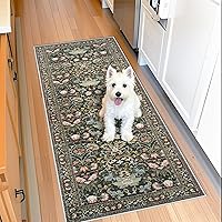 Vista 198 de Alfombra lavable para pasillo, de cocina, para entrada, alfombra suave vintage, antideslizante para interiores, para baño, sala de estar y Ladrillo