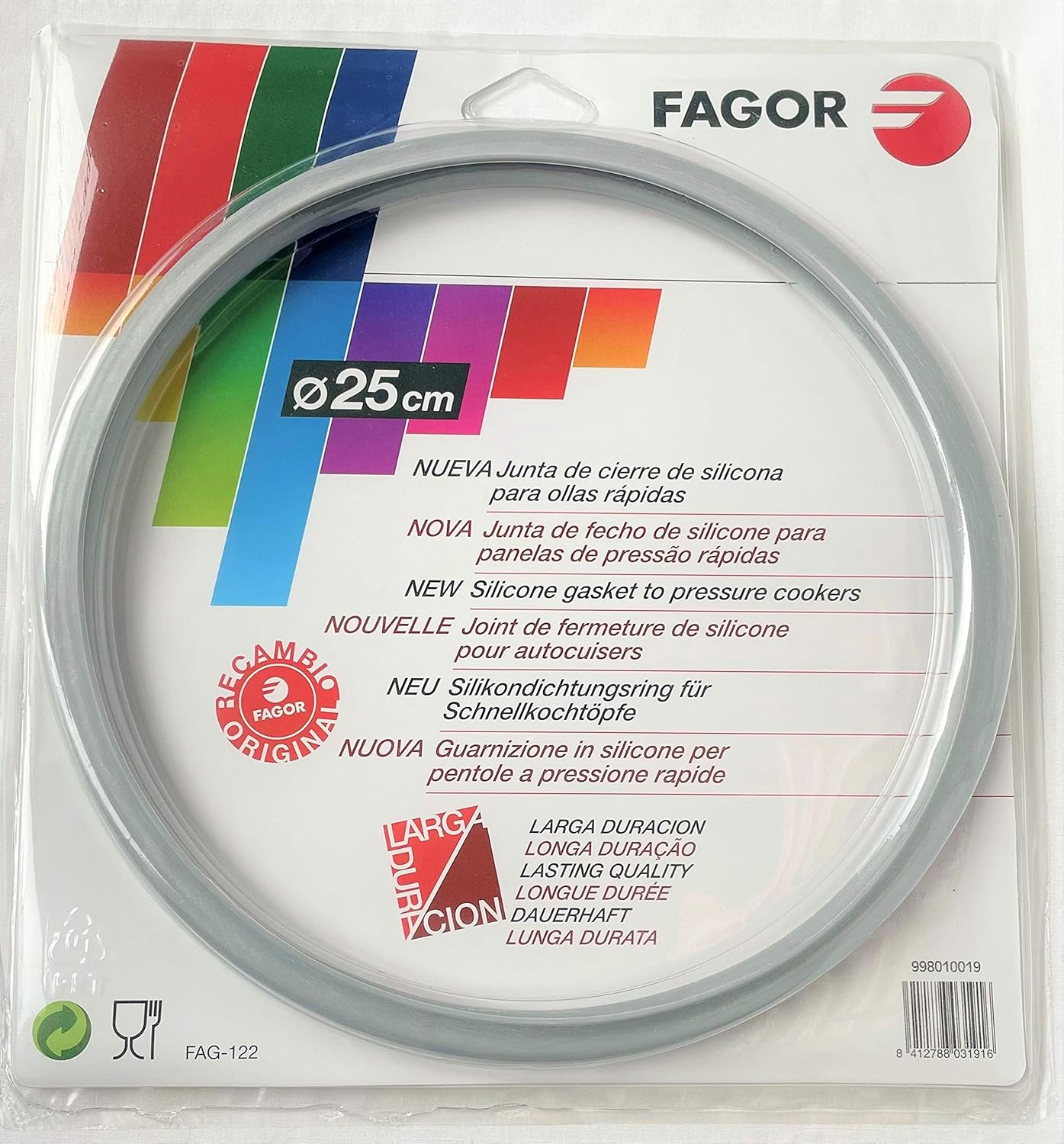 Fagor 998010019 Sealing Ring for Pressure Cooker Silicone White 30 x 18 x 10 cm