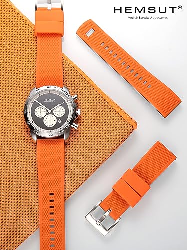 Miniatura 2 de Hemsut - Correas de reloj de silicona, 0.709in, 0.787in, 0.866in, correa de reloj de goma de liberación rápida para hombres y mujeres, reemplazo