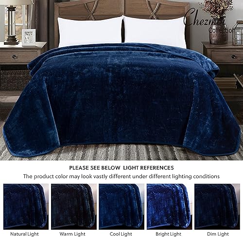 Vista 35 de Chezmoi Collection Manta pesada de una sola capa, 9 libras, estilo coreano, de visón Raschel, gruesa y sedosa, 26.46 oz/m², 85 x 95 pulgadas