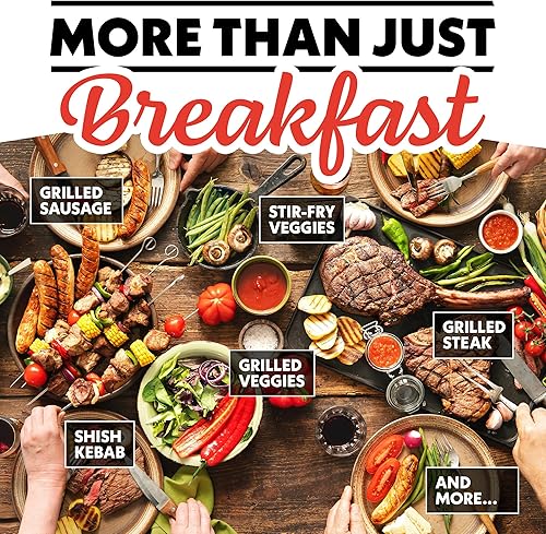 Miniatura 8 de Gourmia 3-in-1 Indoor Grill & Griddle Electric Combo – Dual Independent Cooking Zones, Reversible Nonstick Ceramic Plates, XL Cooking Surface,