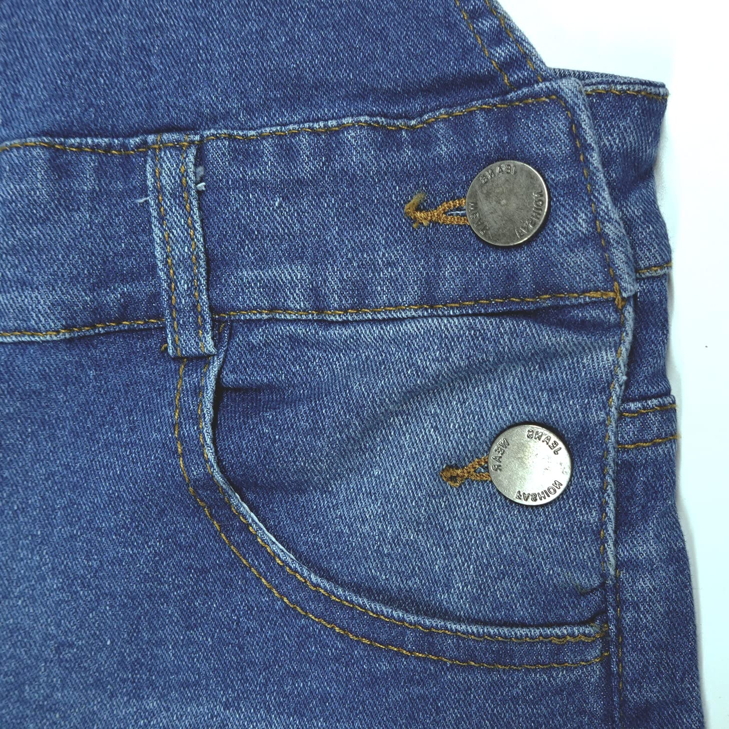 KIDSCOOL SPACE Salopette In Jeans Da Ragazzo, Salopette Con Pettorina Grande Semplice In Denim Morbido Ed Elastico, Blu