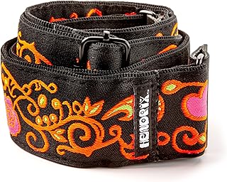 [Jim Dunlop] ジムダンロップ JH23 MONTEREY BLACKLIGHT STRAP ORANGE ジミ・ヘンドリックス ギターストラップ