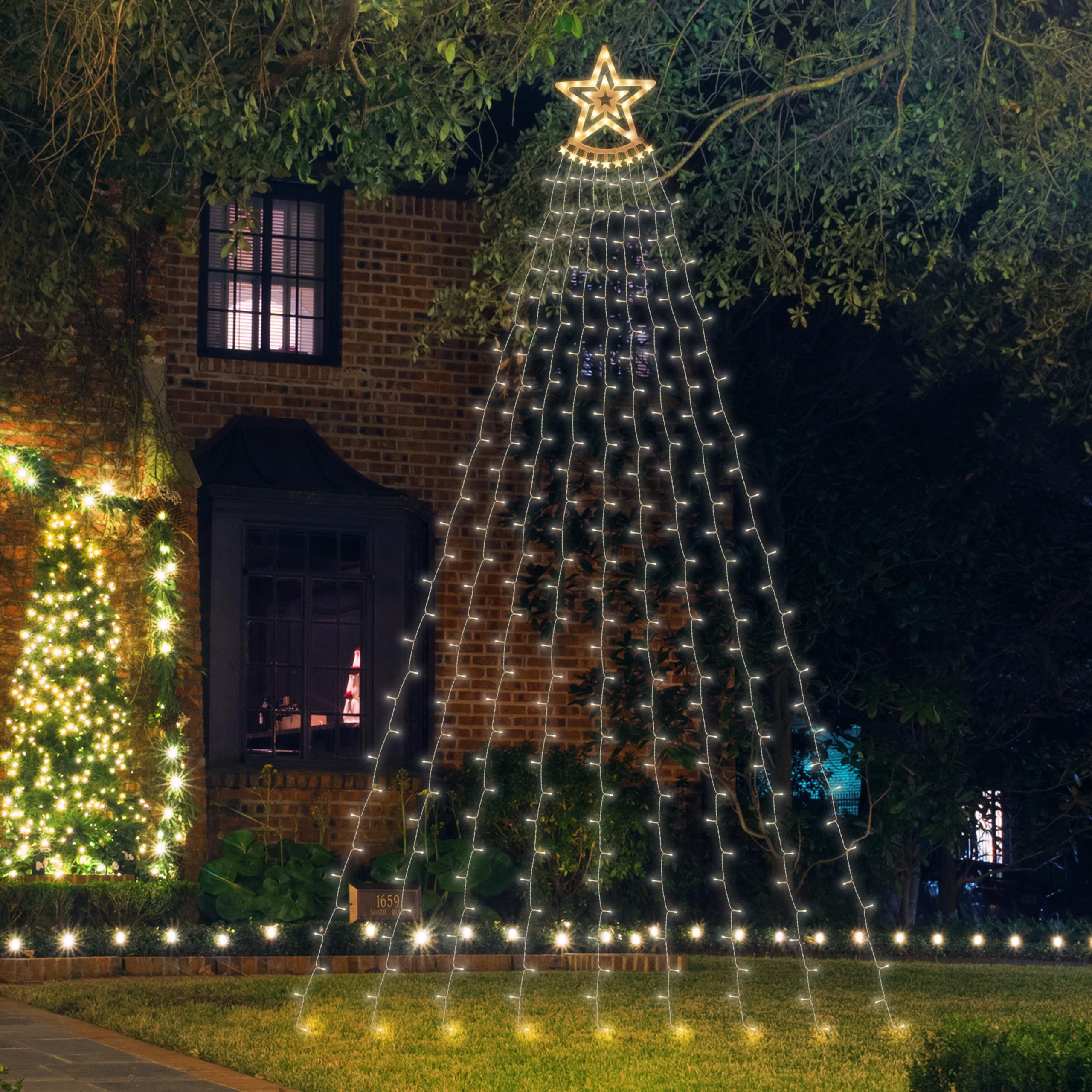 The Christmas Workshop Shooting Star Christmas Lights/Warm & Bright White LEDs/Indoor or Outdoor Use / 11 Light Modes/Remote Control / 3.5m Length (73659)