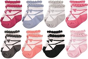 Bundle Pack of High-Quality Socks for Little Baby Girls (6-12 Months): Cozy, Breathable, and Skin-Friendly