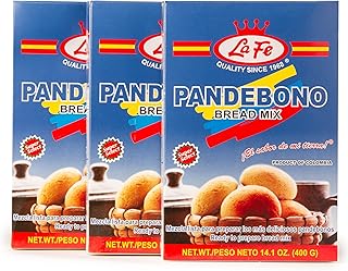 La Fe Pan de Bono Bread Mix 14oz - 3 Pack - Colombian Cheese Bread Mix from Cassava Flour & Corn Meal - Corn & Harina de Yuca Mix - Buñuelos Colombianos