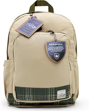 Bass Creek Outfitters Classic Backpack - Two Tone Half Print - Beige/Green