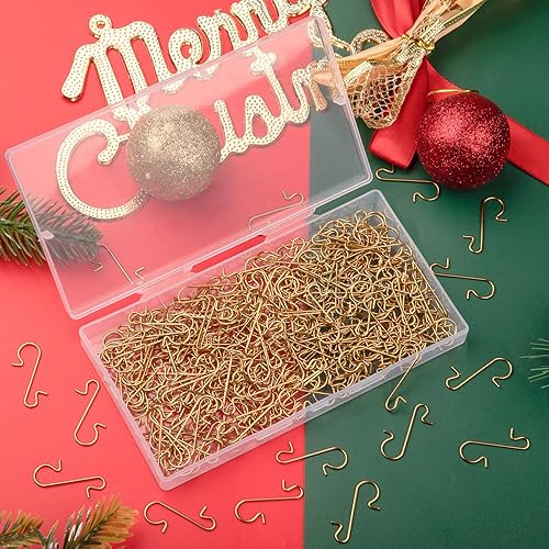 Miniatura 27 de 240 ganchos de alambre de metal para adornos de Navidad, ganchos en forma de S con caja de almacenamiento para ganchos de adornos para árbol de plata