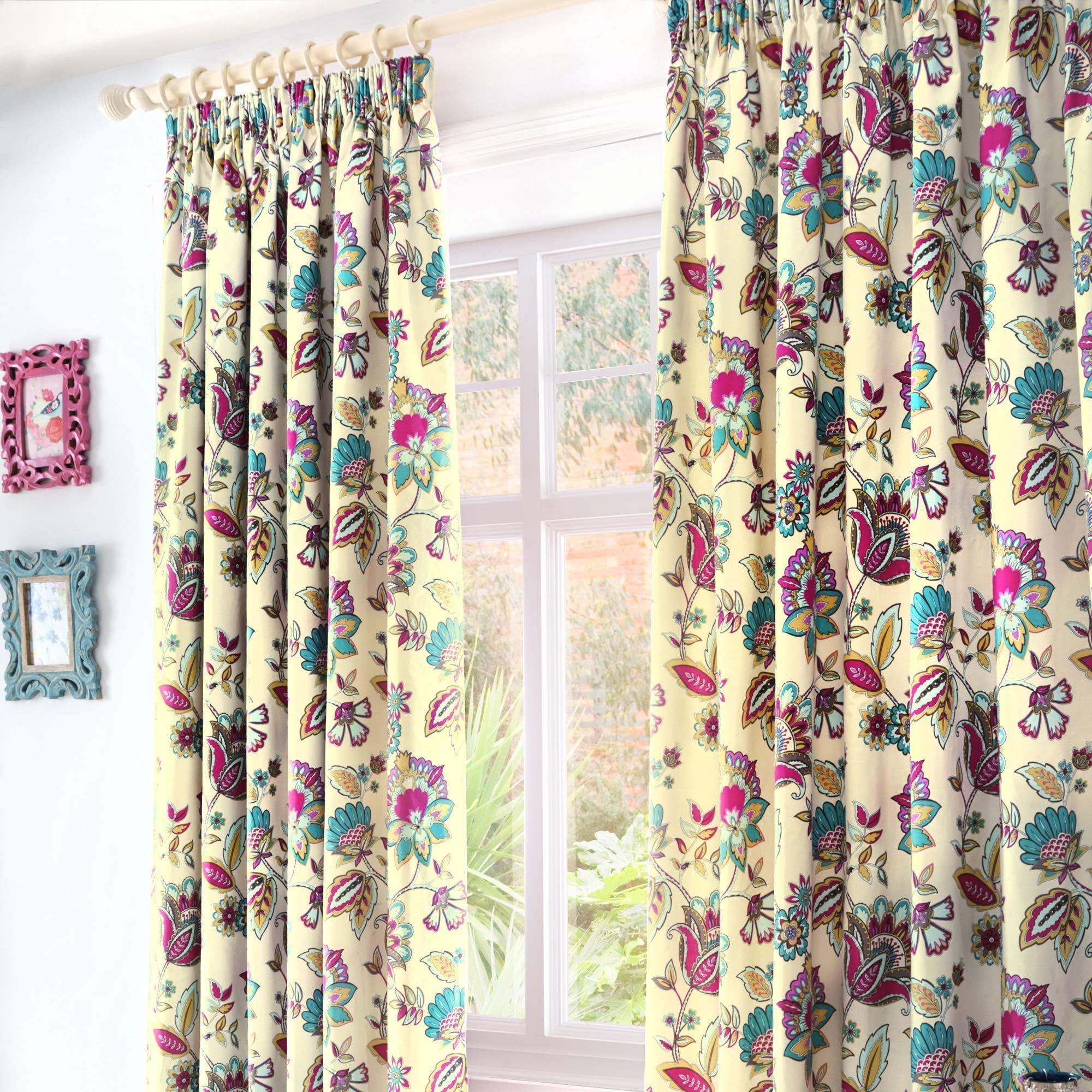 Marinelli - Thermal Lined Pencil Pleat Curtains - 66x72" (168 x 183cm), Teal