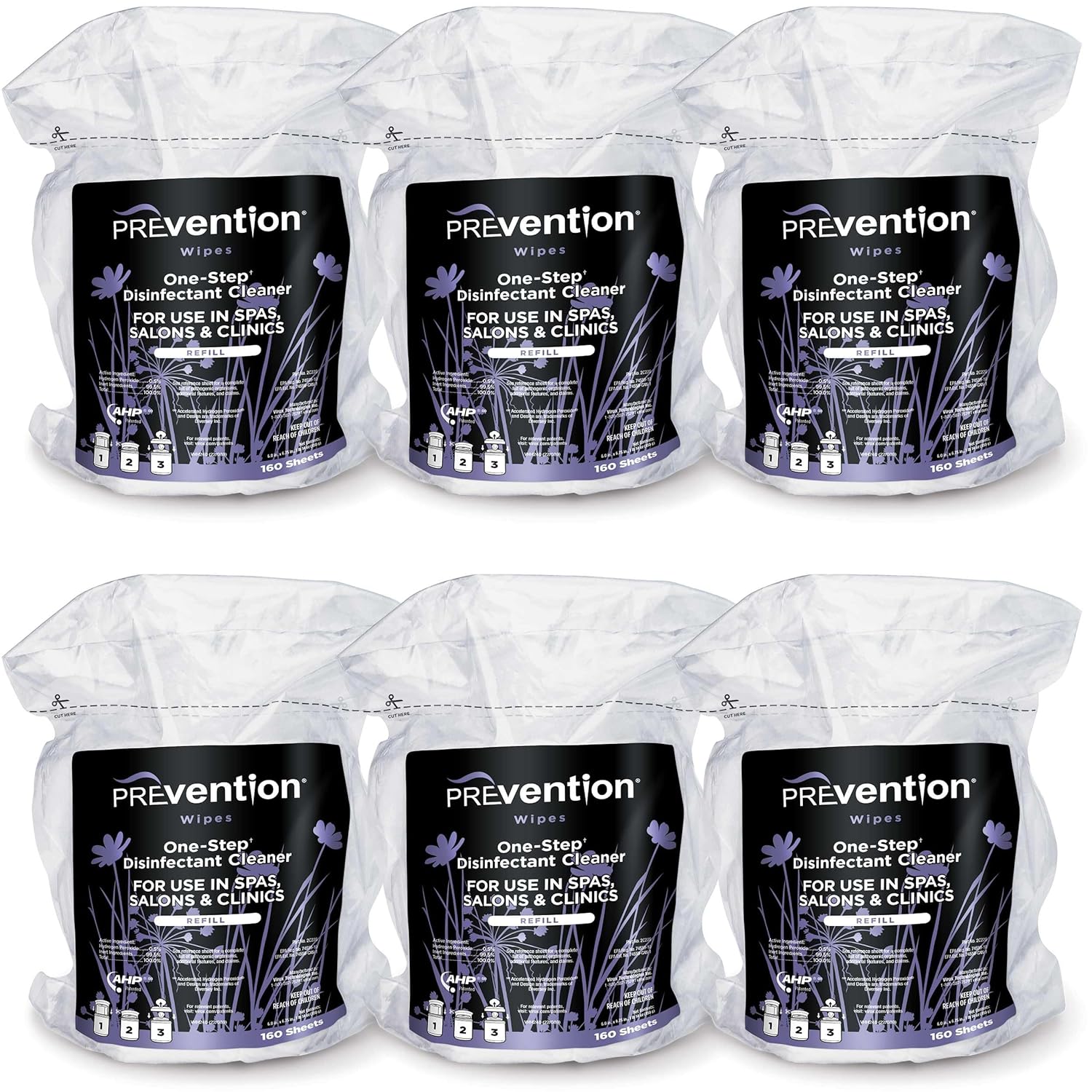 Prevention All Purpose Disinfecting Wipes Cleaning Wipes Canister Bulk Cleaner Towelettes for Salons Spas Clinics Studios Hospital Grade