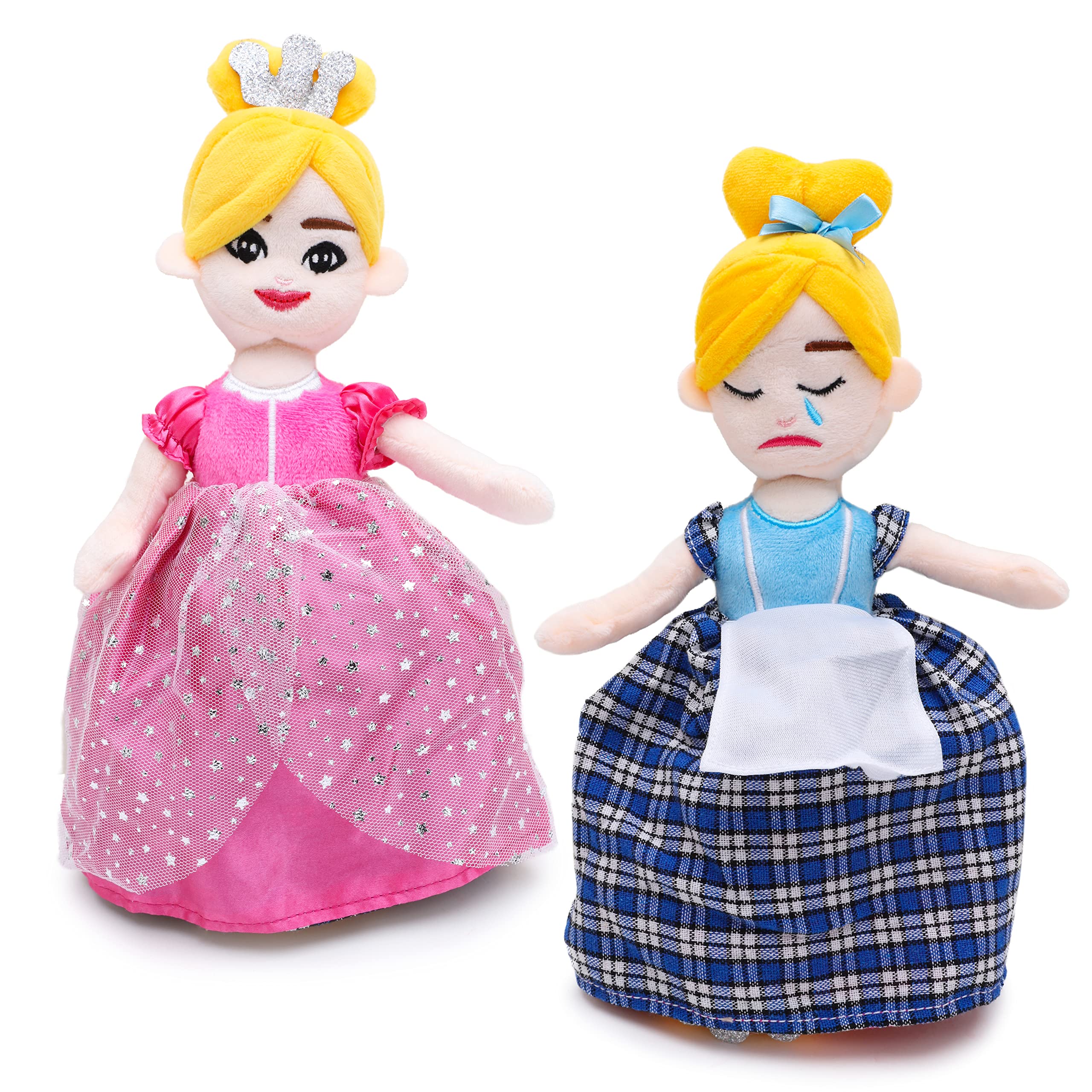Toyland32cm (13") Reversible Princess Cinderella Doll - Happy/Sad Mood Plush - Soft Toys for Girls