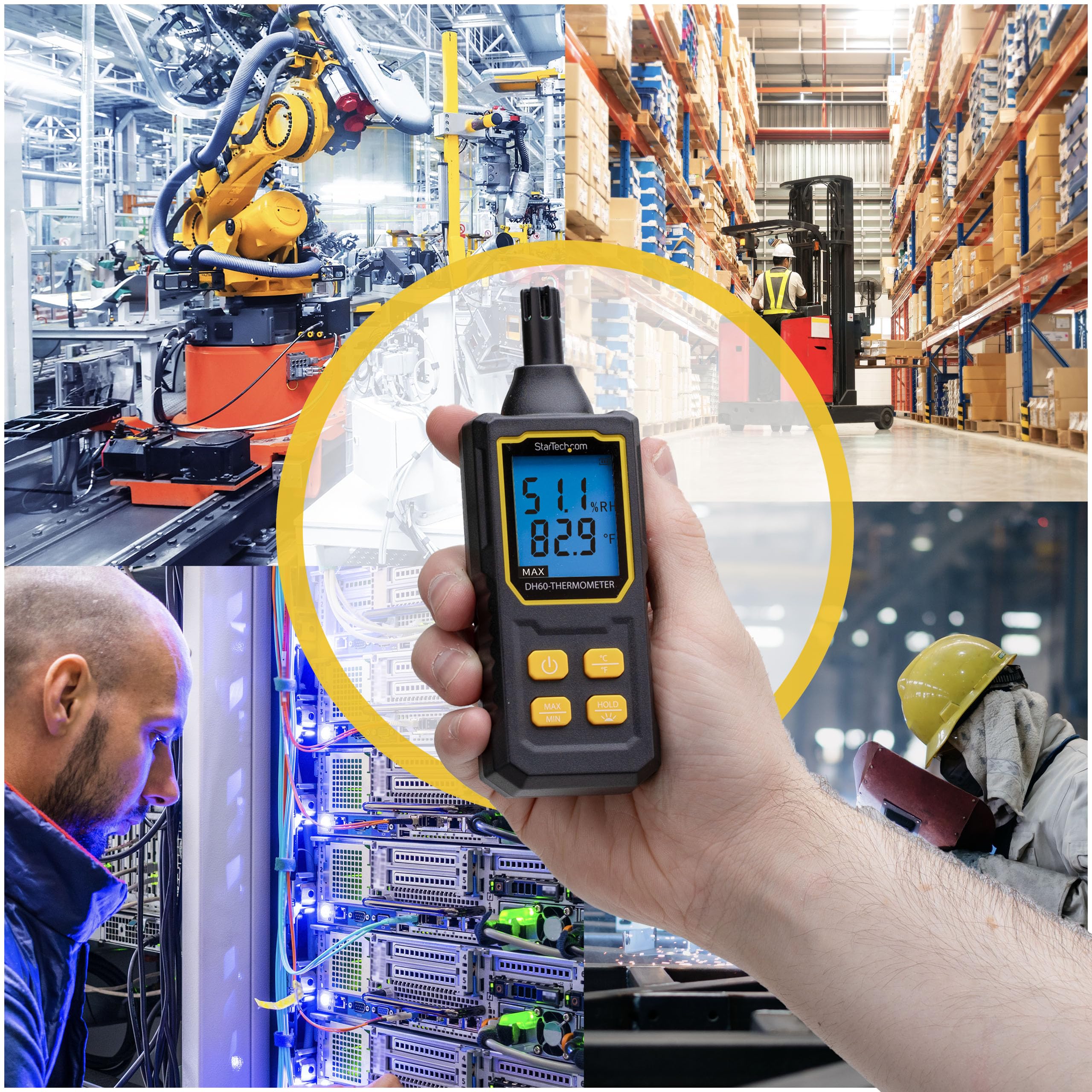 StarTech.com Termoigrometro Digitale - Misuratore Portatile di Umidità e Temperatura con Display LCD per Sala Server/Ufficio