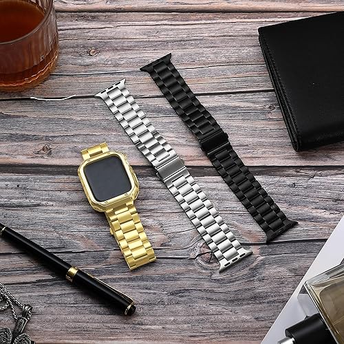 Miniatura 2 de Compatible con Apple Watch Band de 1.772 pulgadas, 1.732 pulgadas, 1.654 pulgadas, 1.614 pulgadas, 1.575 pulgadas, 1.496 pulgadas, correa de metal