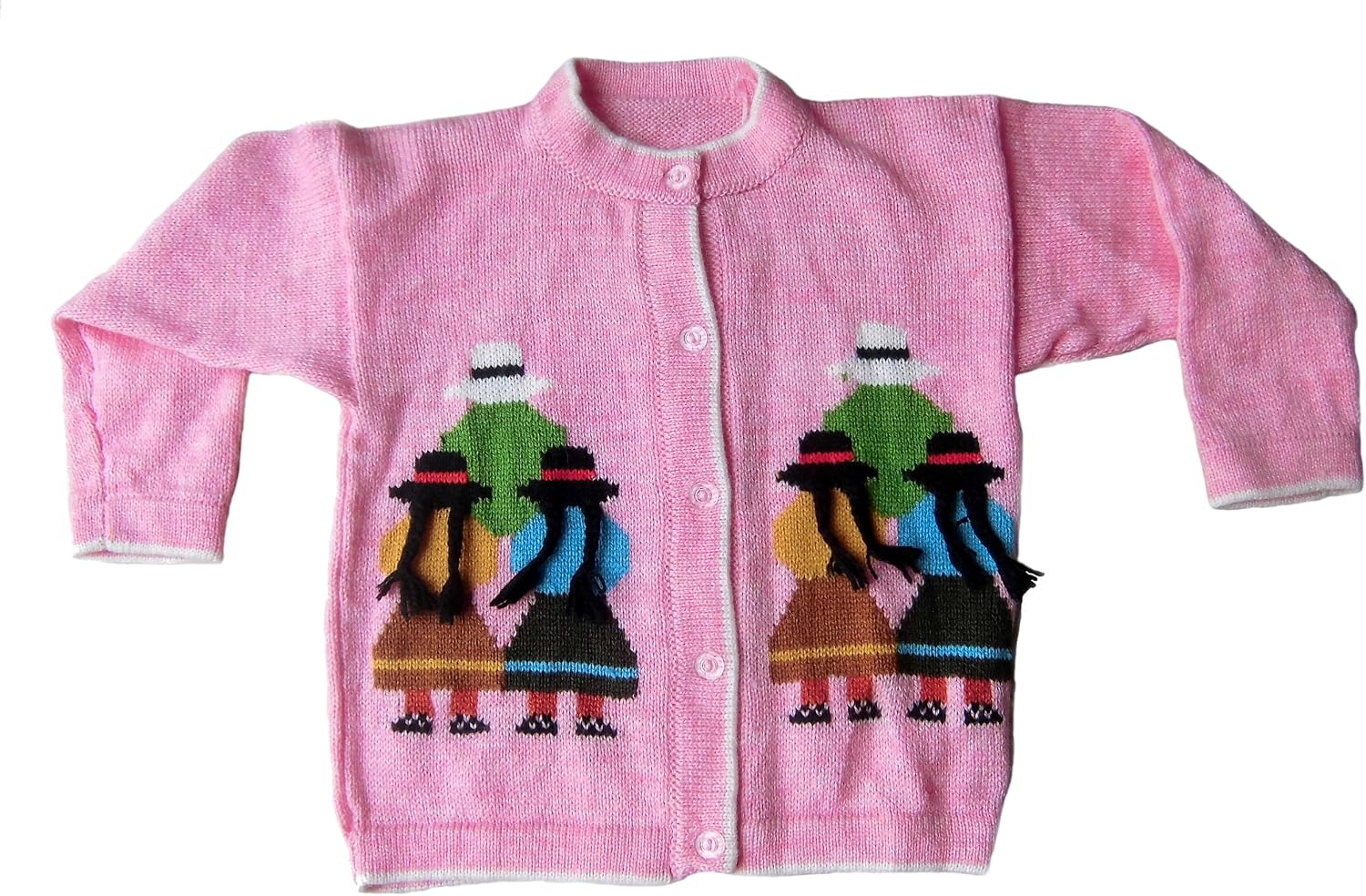 Little Girls Embroidered Cardigan Alpaca Wool