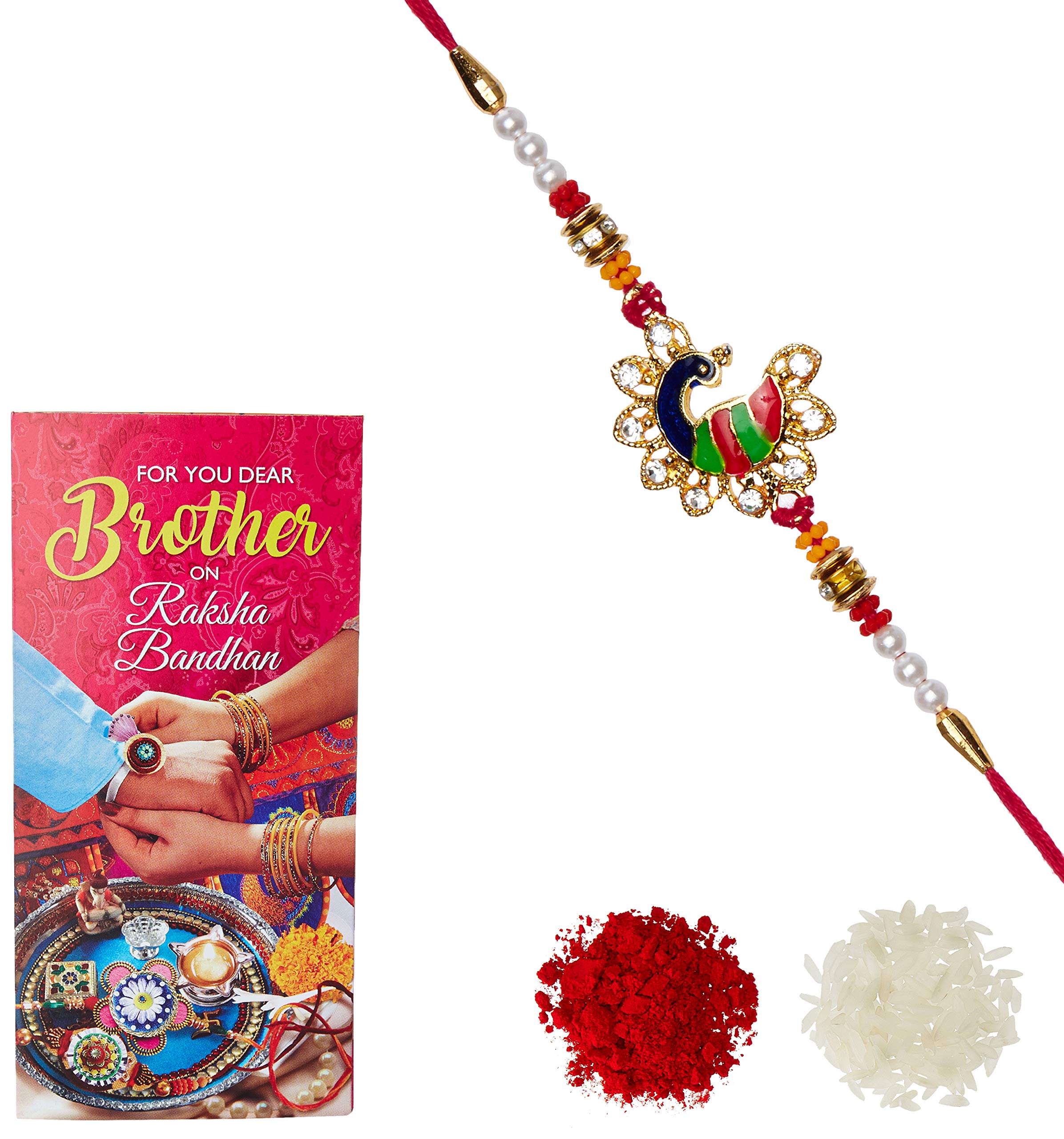 See full amazon price history chart for Aheli AD Pecock With Mina Work Plastic Ring Pearl Rakhi for Men with Greeting Card and Roli Chawal Tilak (Gold) (RCB03) Aheli AD Pecock With Mina Work Plastic Ring Pearl Rakhi for Men with Greeting Card and Roli Chawal Tilak (Gold) (RCB03) (B07FCMNWQ5) Amazon Price History, Amazon Price Tracker