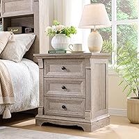 Vista 10 de Cómoda estilo granja de 6 cajones para dormitorio, cómodas y cajoneras grandes de 54" de ancho con columna romana, soporte de TV de madera