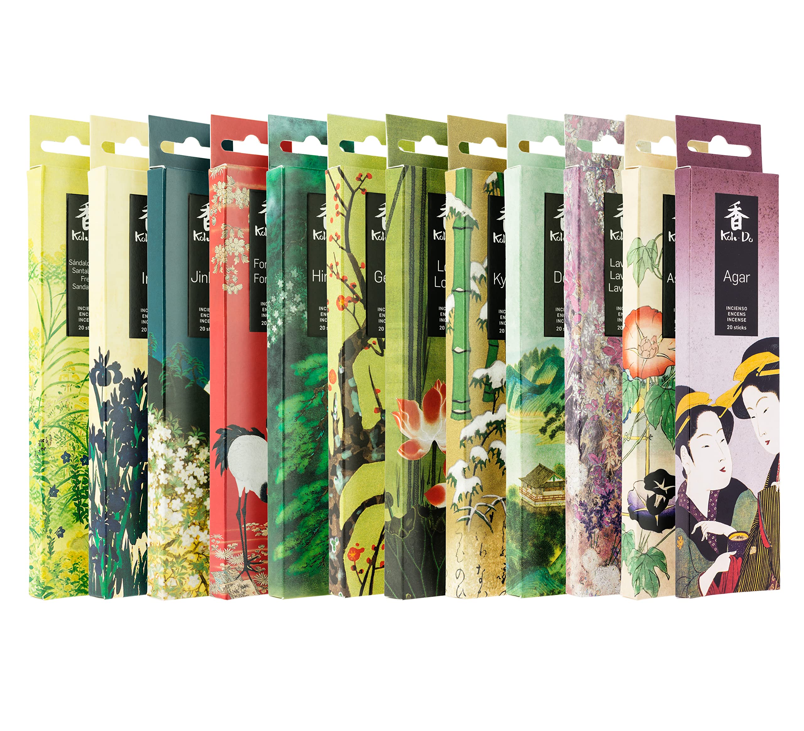 Nippon Kodo Set 2/2 Koh Do 12 boîtes variées – Encens Japonais Traditionnel